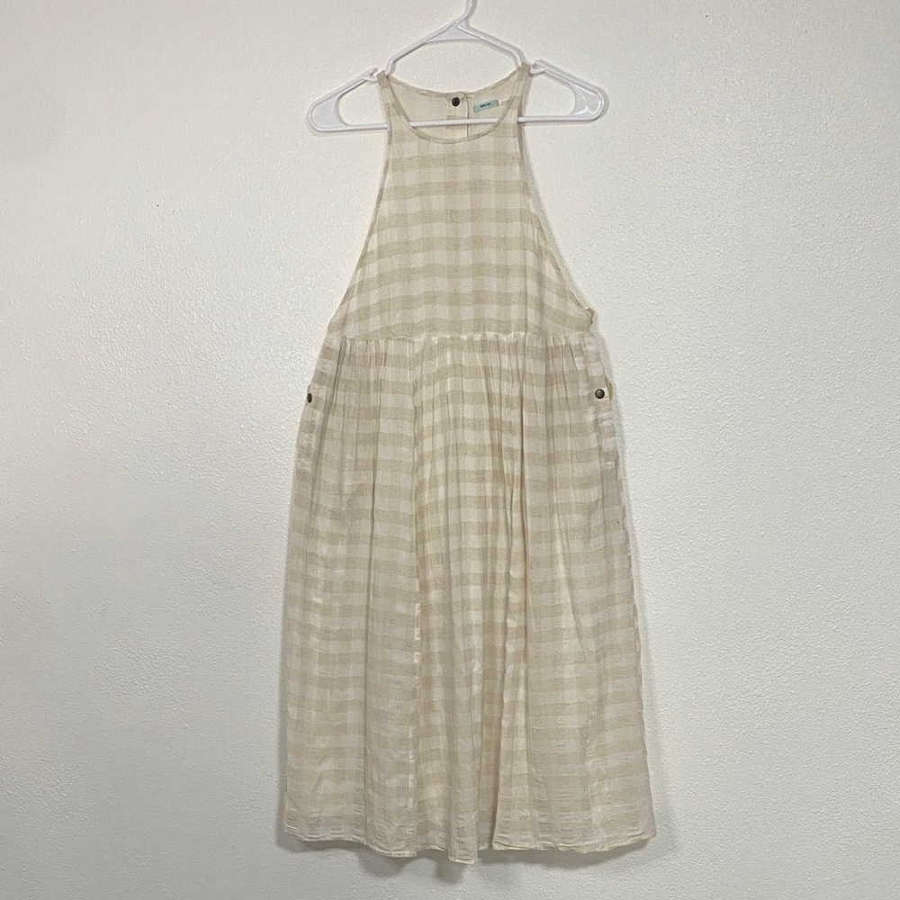 Kimchi Blue Cream Plaid Midi Dress - Picture 3 of 16